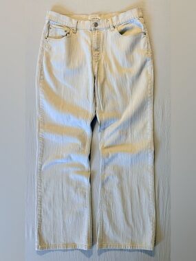 Y2K Passport Cream Textured Wide Leg Jeans
